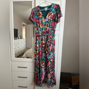 Satin Nicole Miller Multi Midi dress